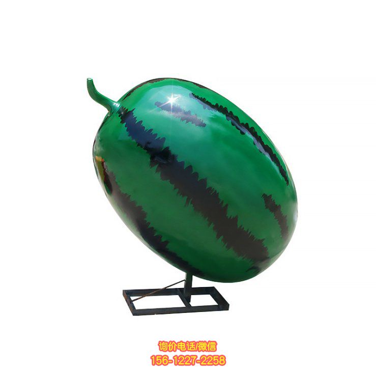 玻璃鋼仿真西瓜雕塑，點(diǎn)綴園林景觀