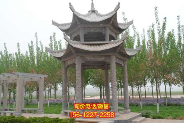 涼亭景區雕塑，豐富環境美感