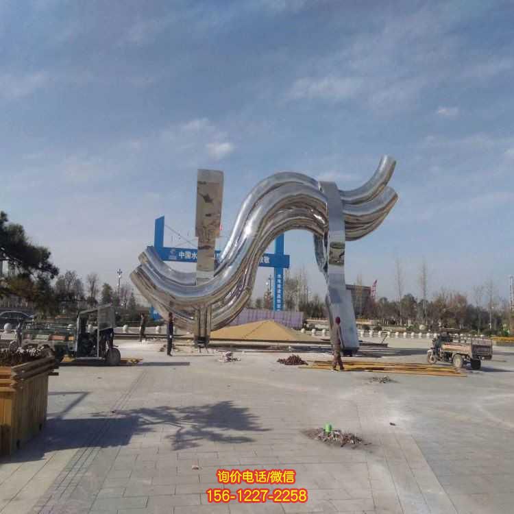 不銹鋼抽象雕塑，景觀園林廣場(chǎng)裝飾