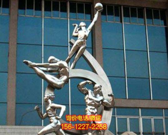 籃球雕塑-圖書觀擺放抽象不銹鋼打籃球人物雕塑 籃球雕塑-圖書觀擺放抽象不銹鋼打籃球人物雕塑