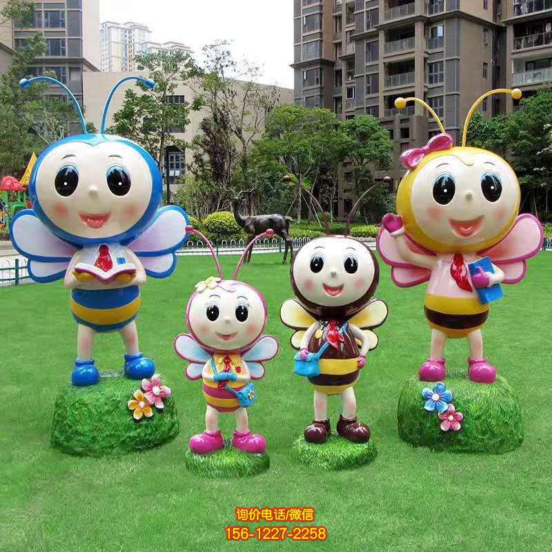 幼兒園公園廣場(chǎng)卡通蜜蜂一家玻璃鋼蜜蜂雕塑 幼兒園公園廣場(chǎng)卡通蜜蜂一家玻璃鋼蜜蜂雕塑
