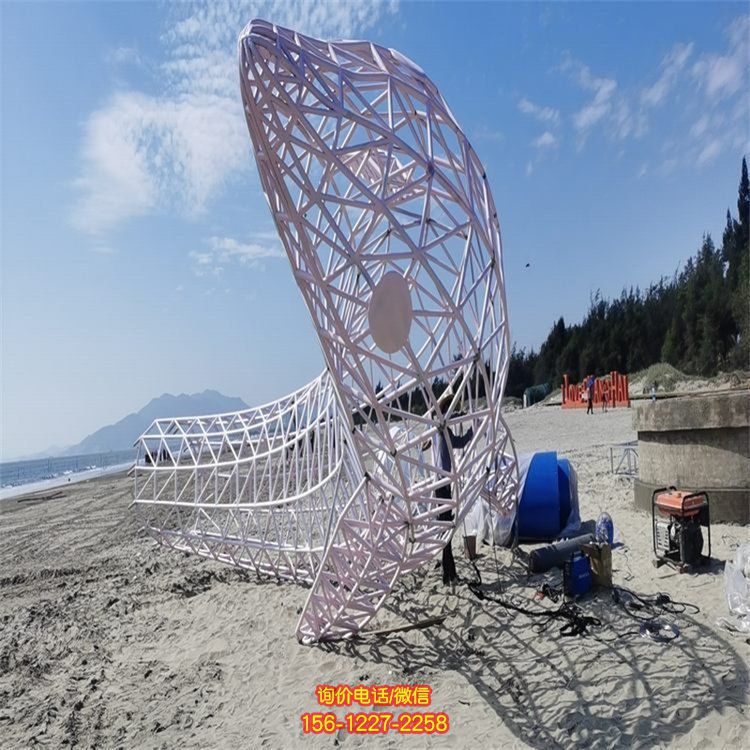 戶(hù)外海豚不銹鋼鏤空網(wǎng)格抽象海豚雕塑擺件