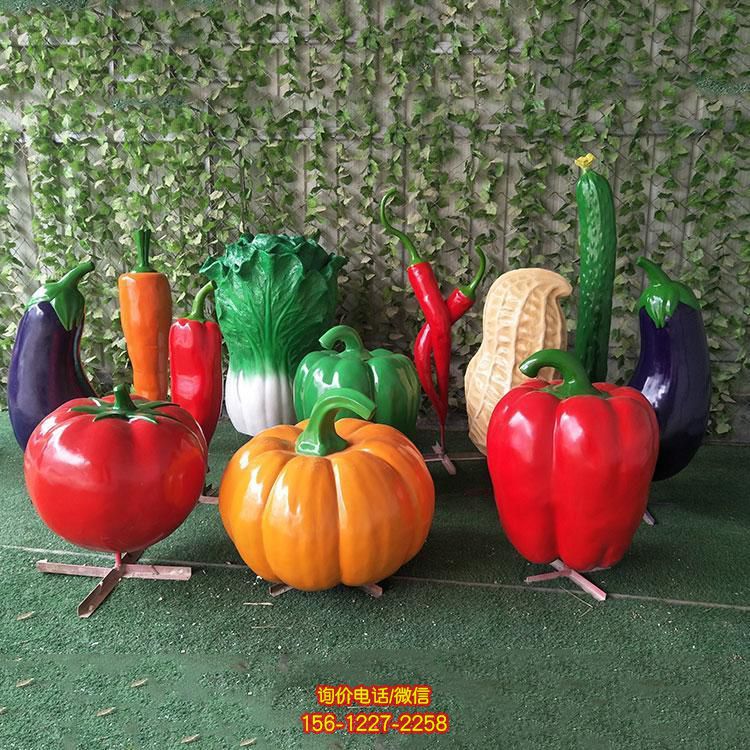 園林農場農副產品擺件玻璃鋼彩繪仿真蔬菜水果擺件