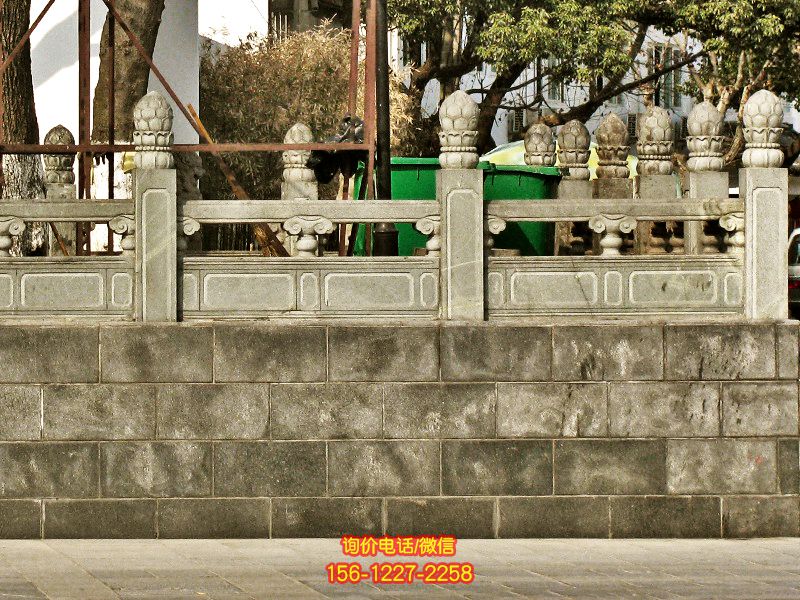 佛教寺院青石蓮花護欄雕塑 佛教寺院青石蓮花護欄雕塑