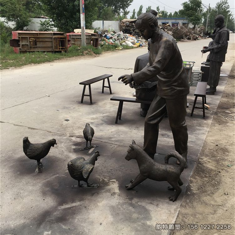 喂雞雕塑11 喂雞雕塑11