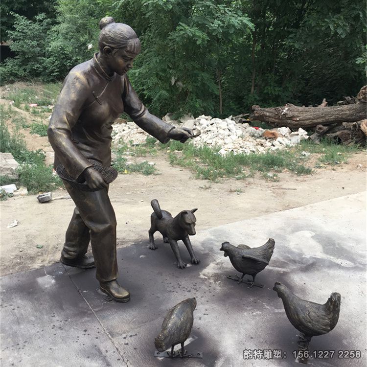 喂雞雕塑12 喂雞雕塑12