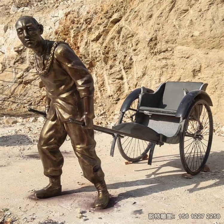 拉黃包車(chē)雕塑09