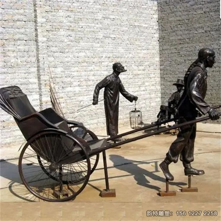 拉黃包車(chē)雕塑18