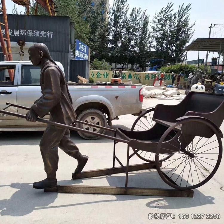 拉黃包車(chē)雕塑15