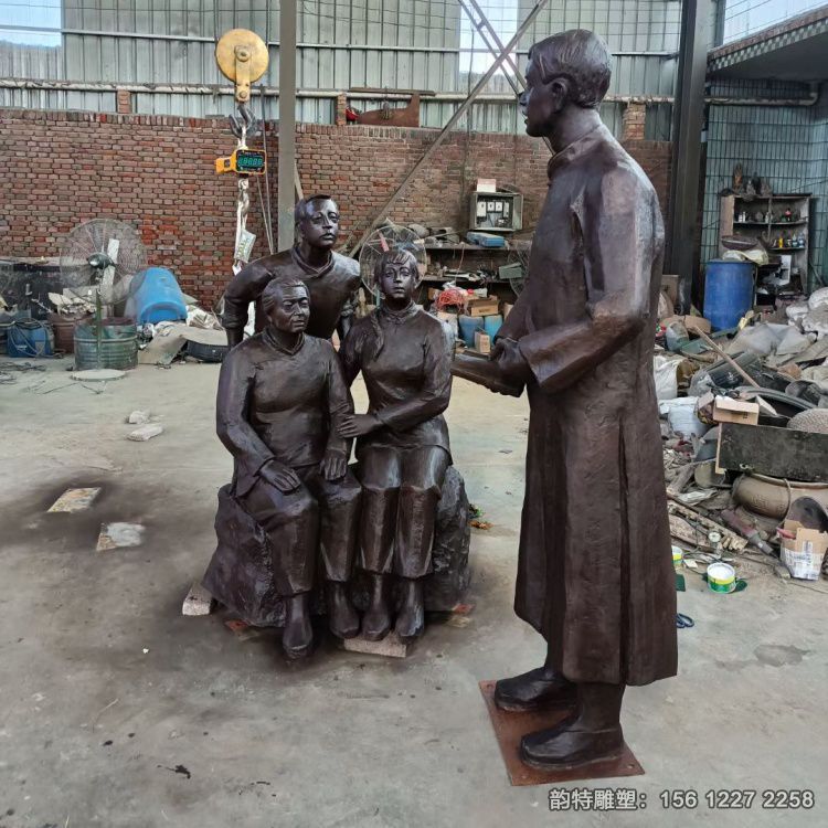 鑄銅人物雕塑圖片大全 偉人像銅雕制作